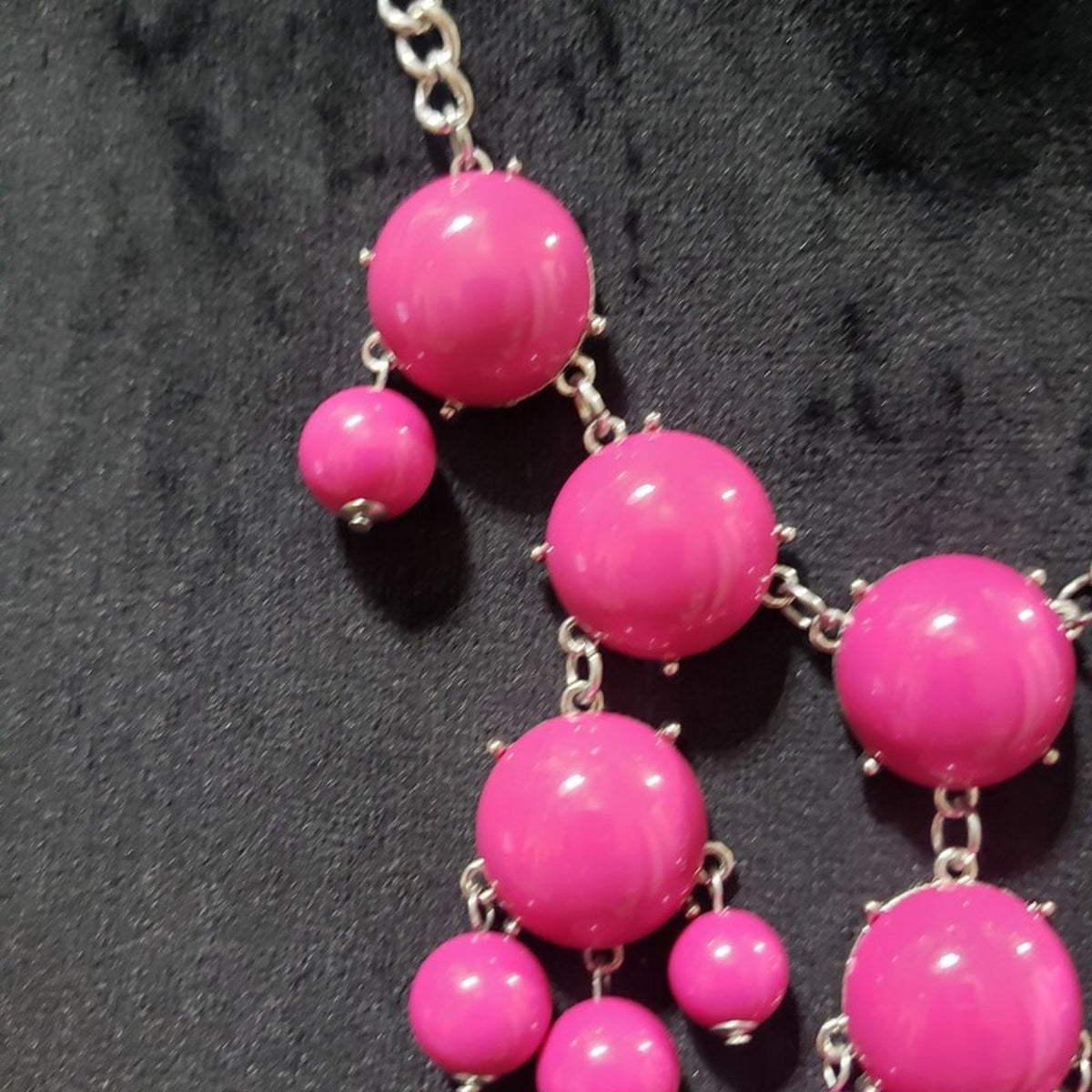 Women's Pink Round Beaded with Lobster Clasp Fashion Jewelry Necklace