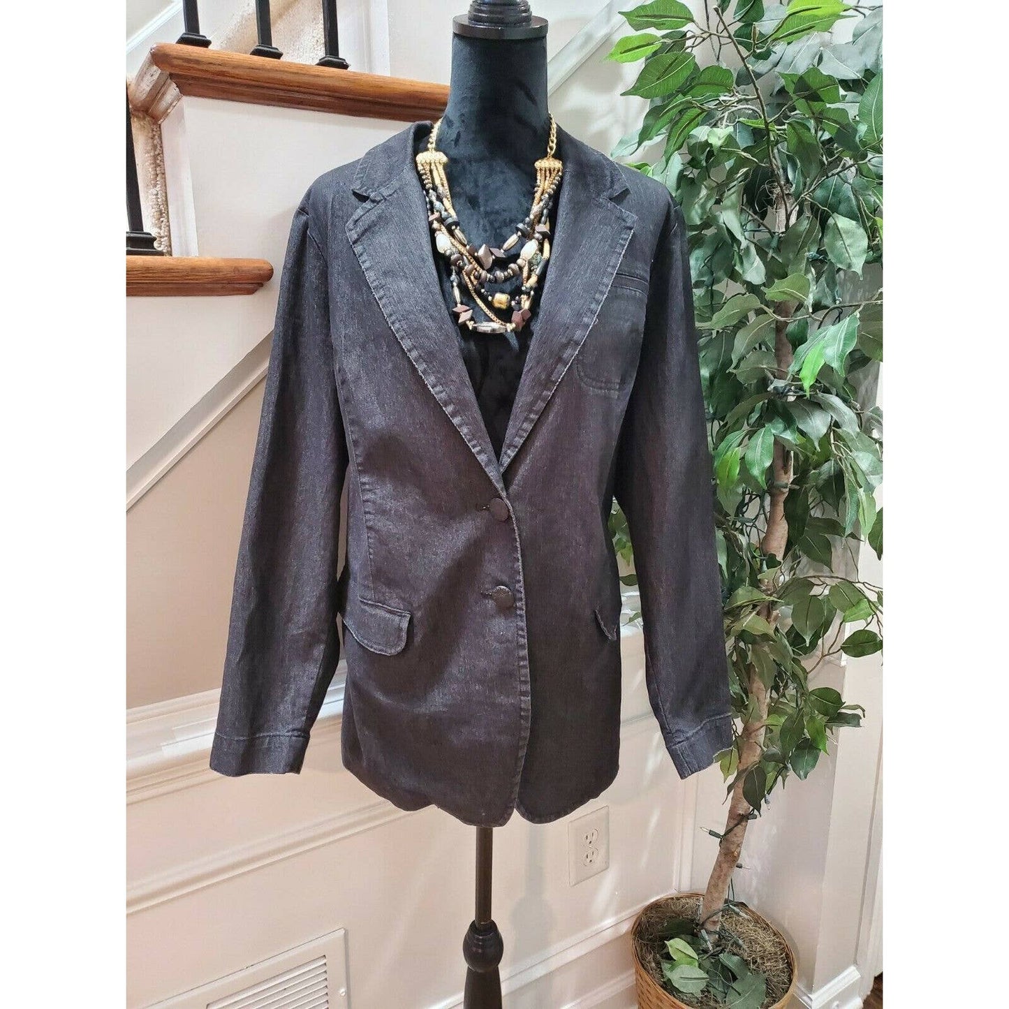 Avenue Jeans Women's Cotton Long Sleeve Single Breasted Jacket Blazer Size 18/20