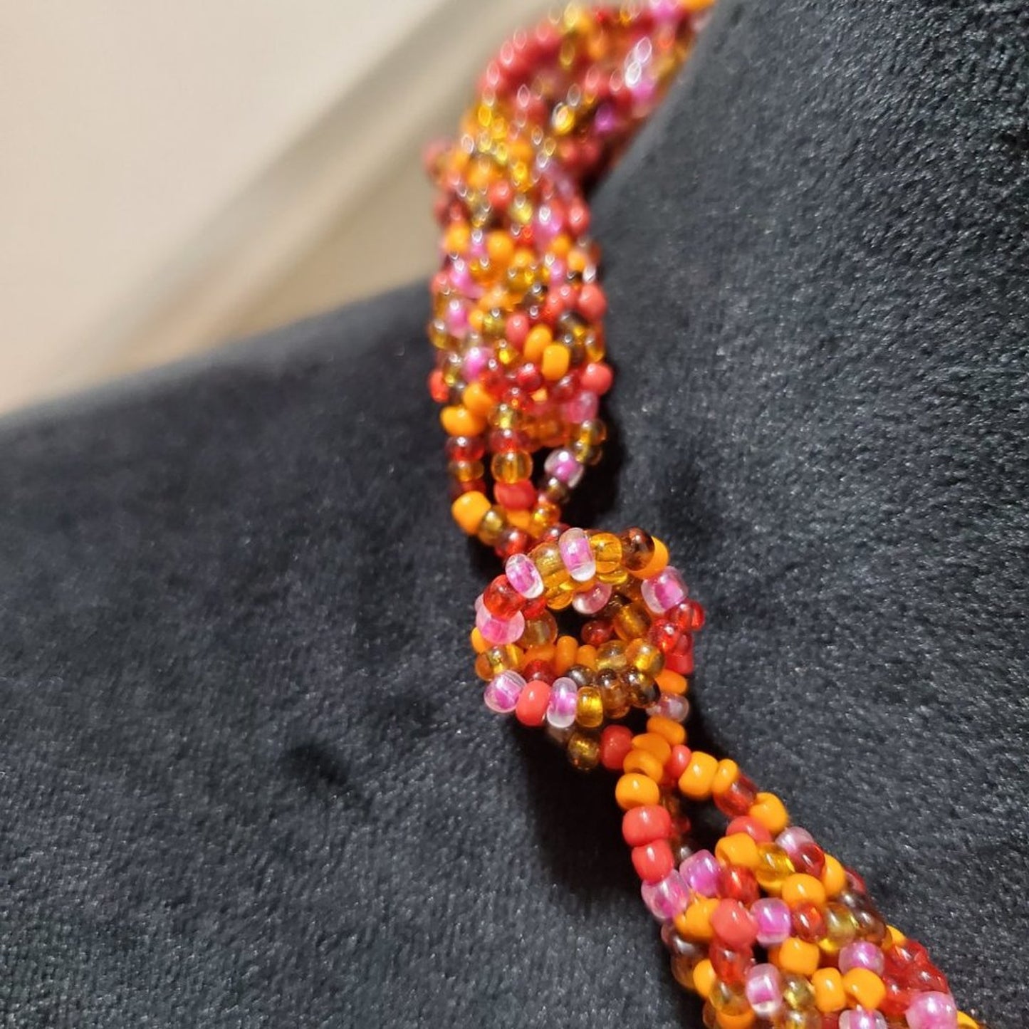 Women's Multicolor Round Beaded Pearl Chunky Fashion Jewelry Necklace