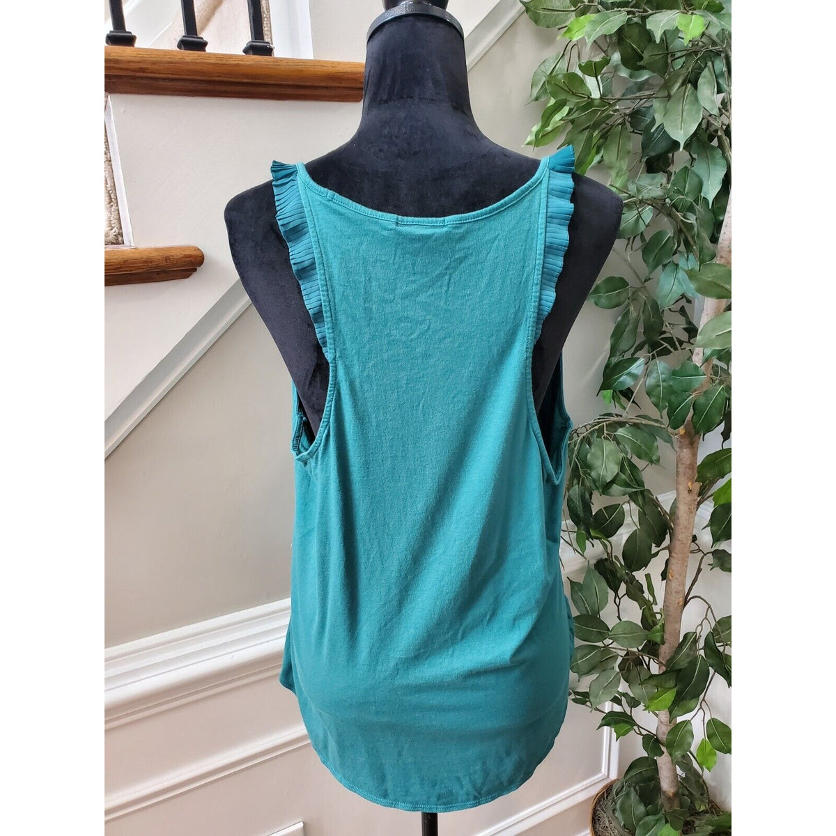 Gap Women's Green Cotton Scoop Neck Sleeveless Casual Top Blouse Size X-Large
