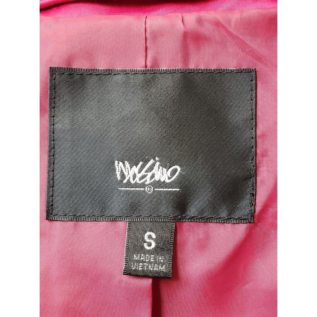 Mossimo Womens Pink Polyester Notch Collar Long Sleeve Belted Coat Jacket Small