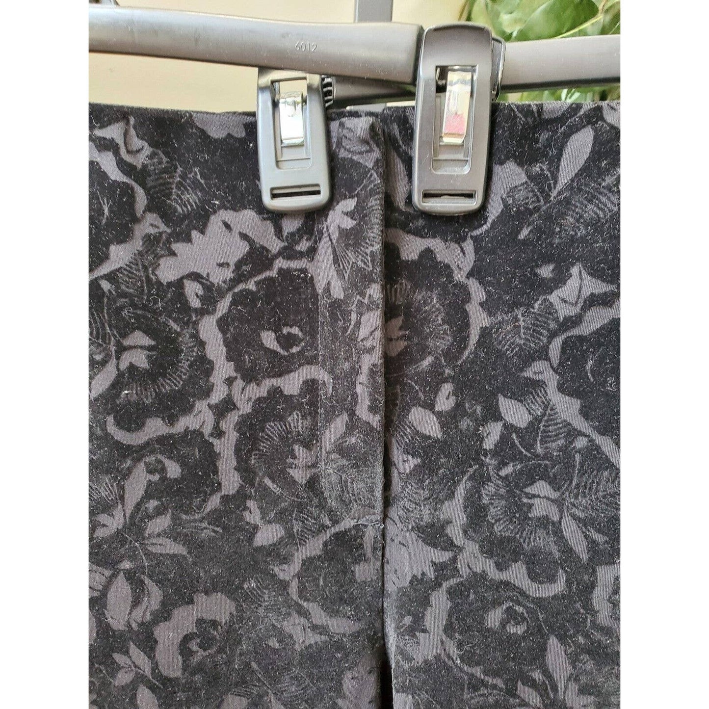 Alfani Women's Black Brocade Rayon Mid Rise Pull on Straight Casual Pant 22W