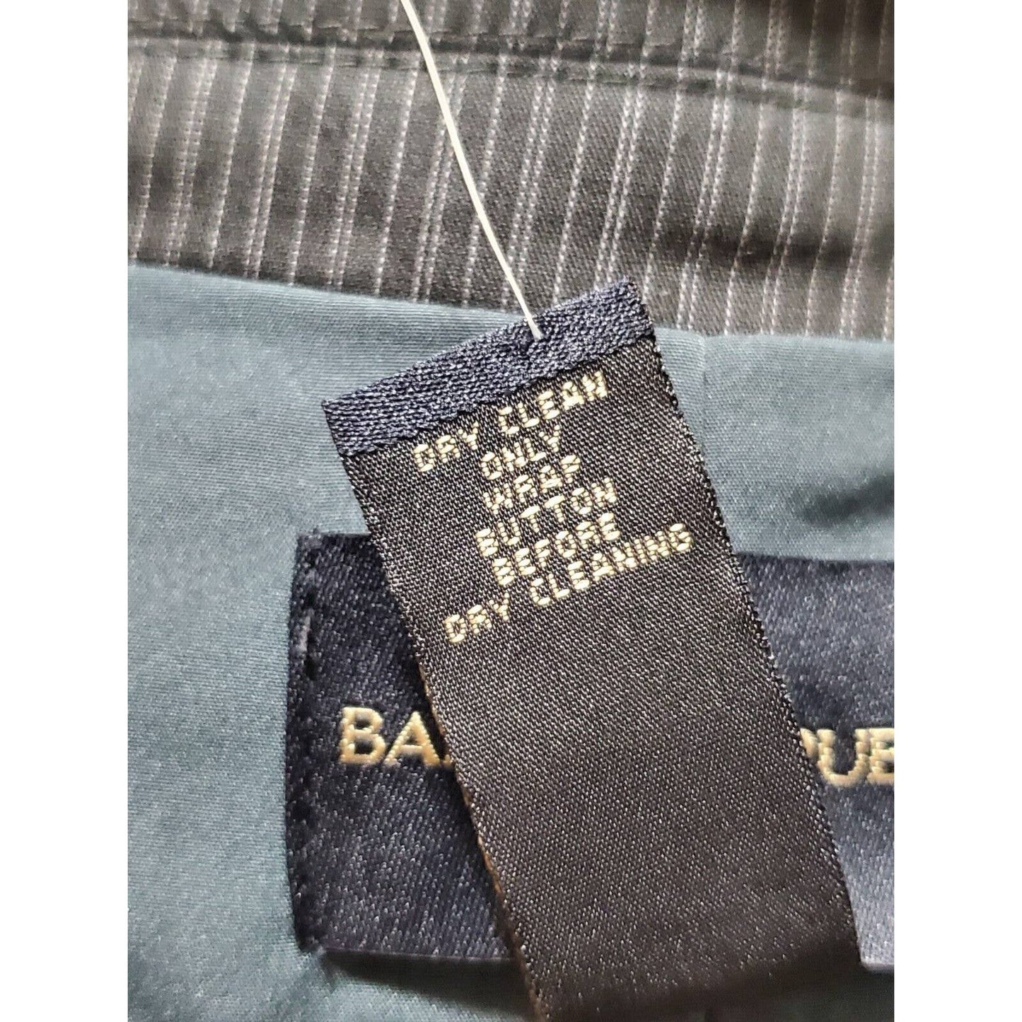 Banana Republic Women Gray Striped Cotton Long Sleeve Single Breasted Blazer 8