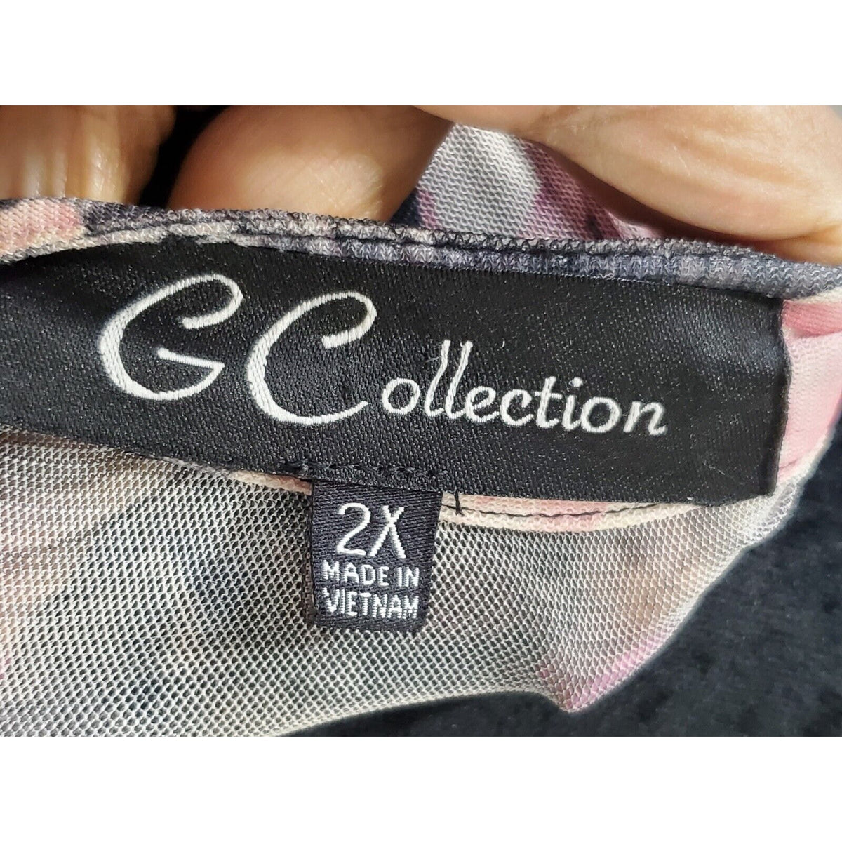 G Collection Women Floral Polyester V-Neck Long Sleeve Casual Top Blouse Size 2X