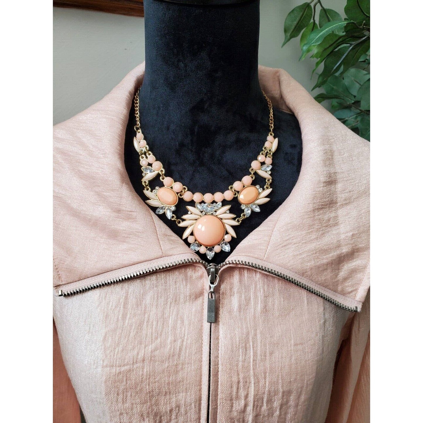 Ruby Rd. Women Solid Pink Rayon Full Zip Front Long Sleeve Jacket Blazer Size 12