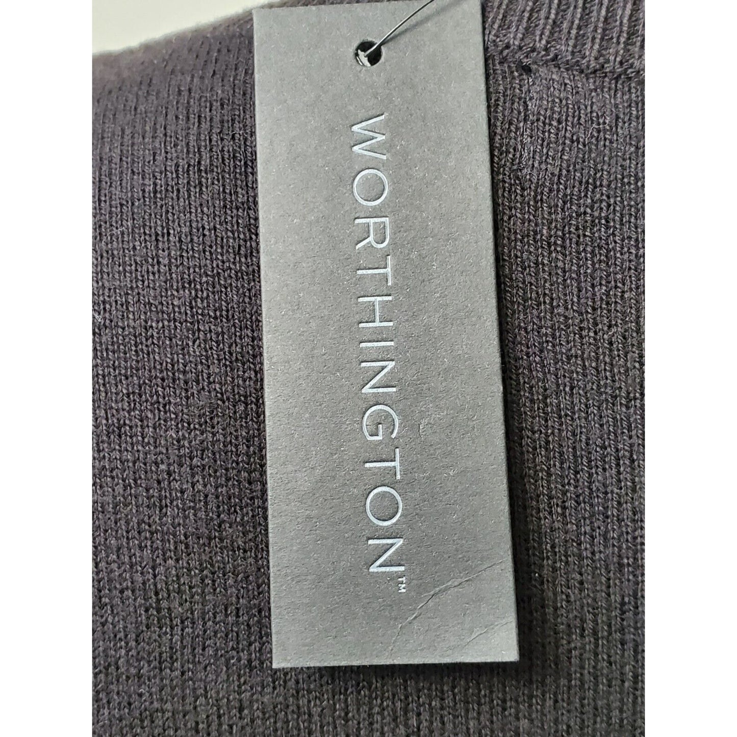 Worthington Black Embellished 3/4 Sleeve Sweater Size PS