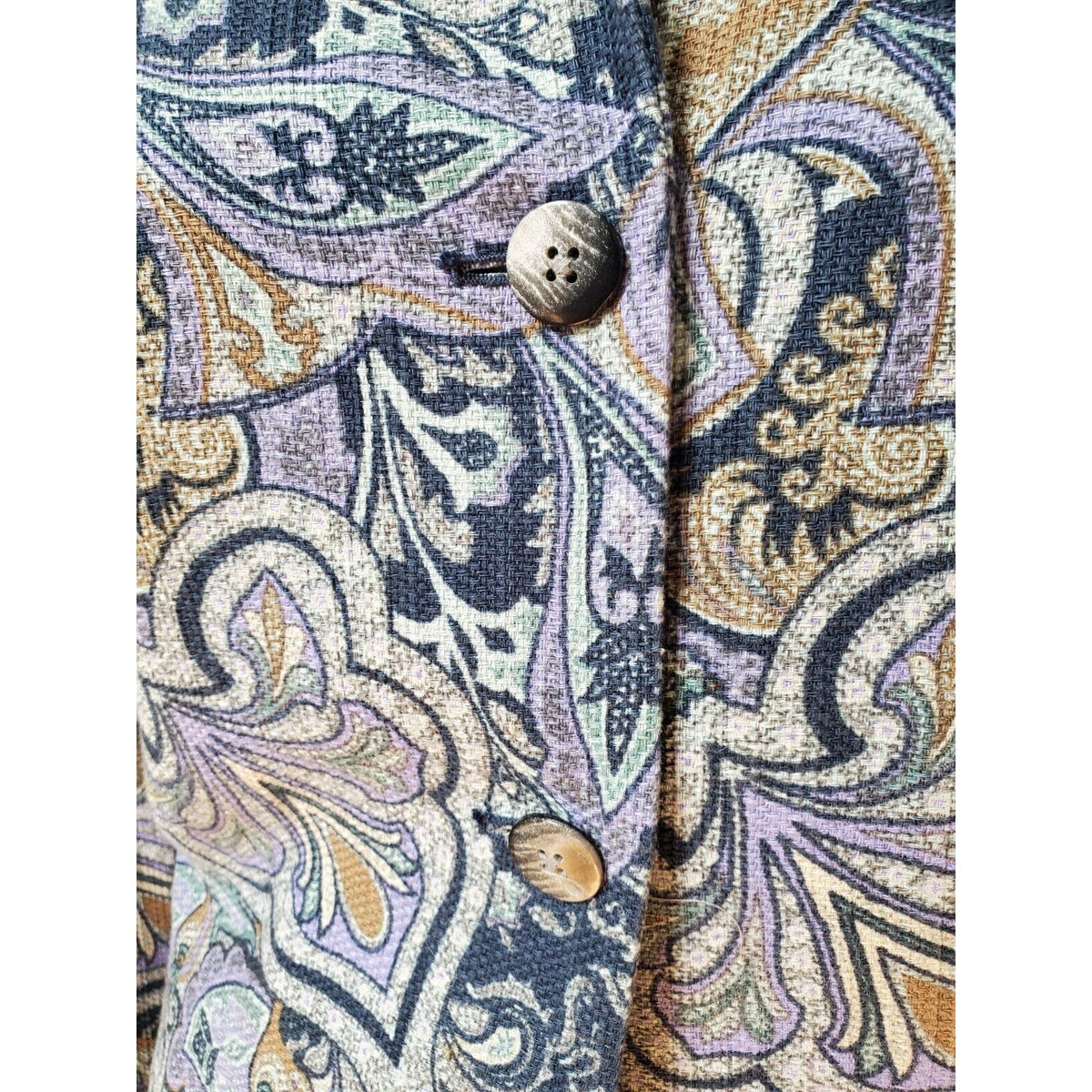 Coldwater Creek Women Moulticolor Single Breasted Three Button Coat Petite Large