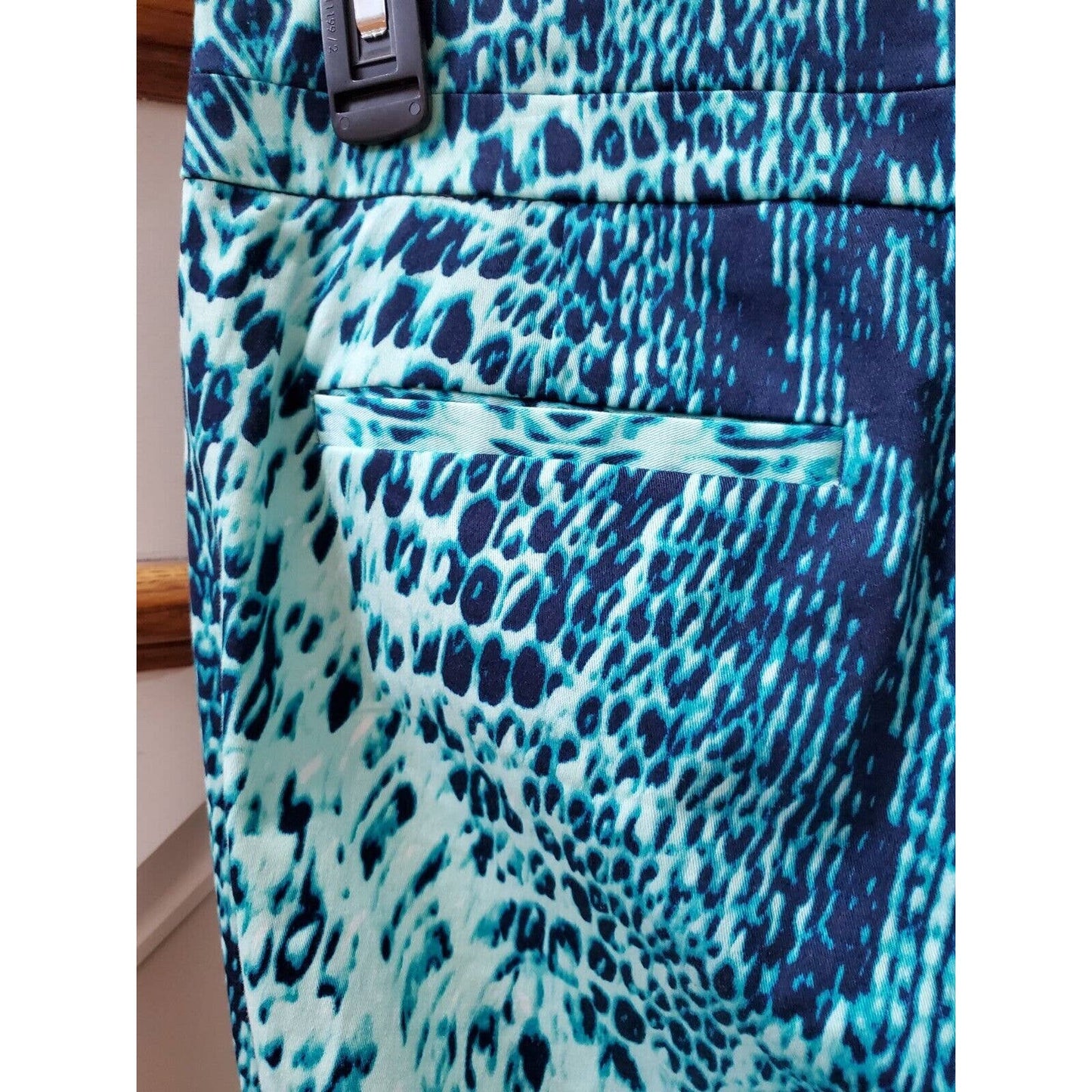 NY & Company Multicolor Rayon Zipper Mid Rise Comfort Waist Trouser Pant 6