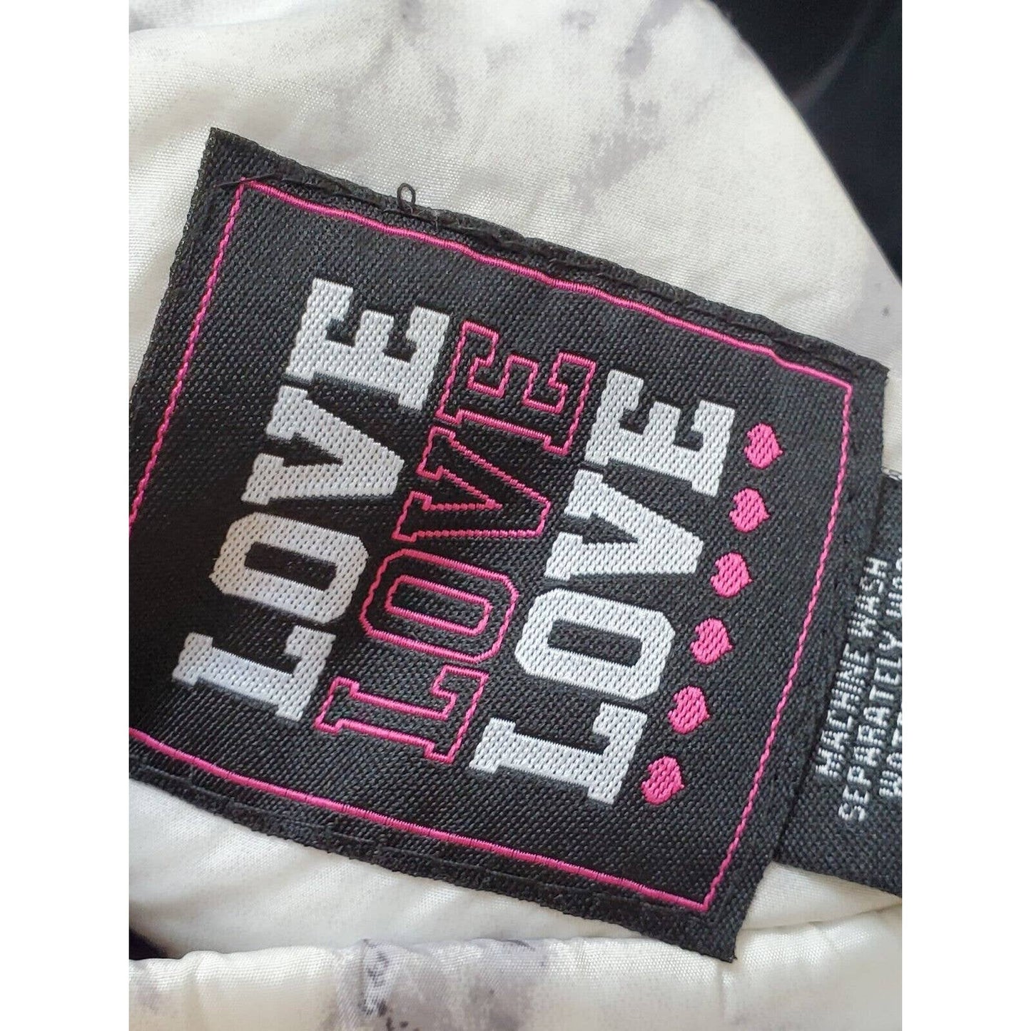 Love Love Love Women's White Polyester Long Sleeve Top & Pant 2 Pc's Medium