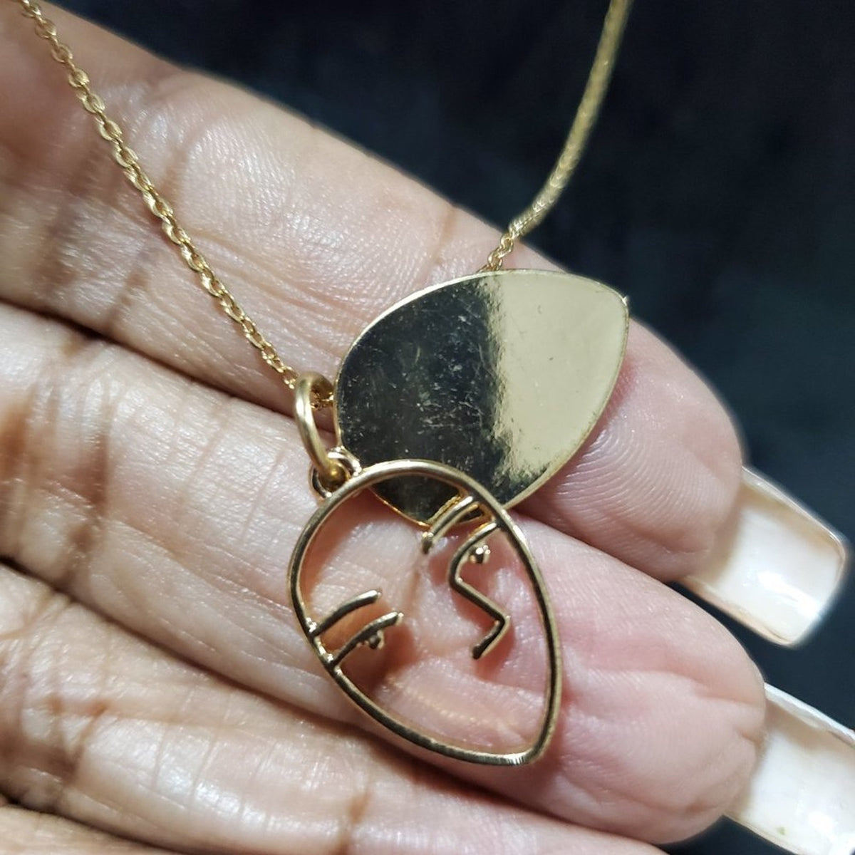 Women's Gold Luxury Love Heart Shaped Charm Pendant Necklace