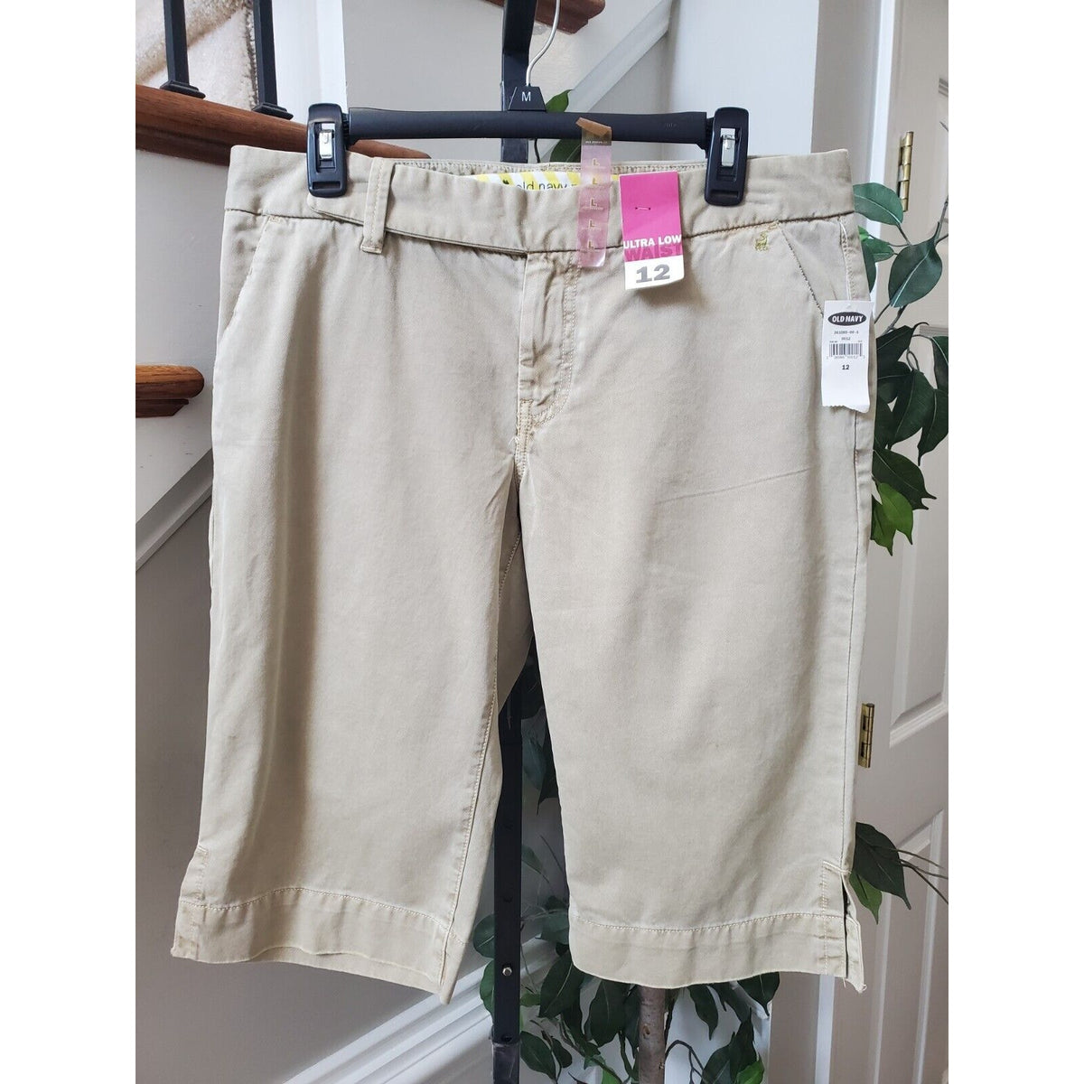 Old Navy Womens Beige 100% Cotton Summer Outdoor Casual Preppy Shorts Size 12