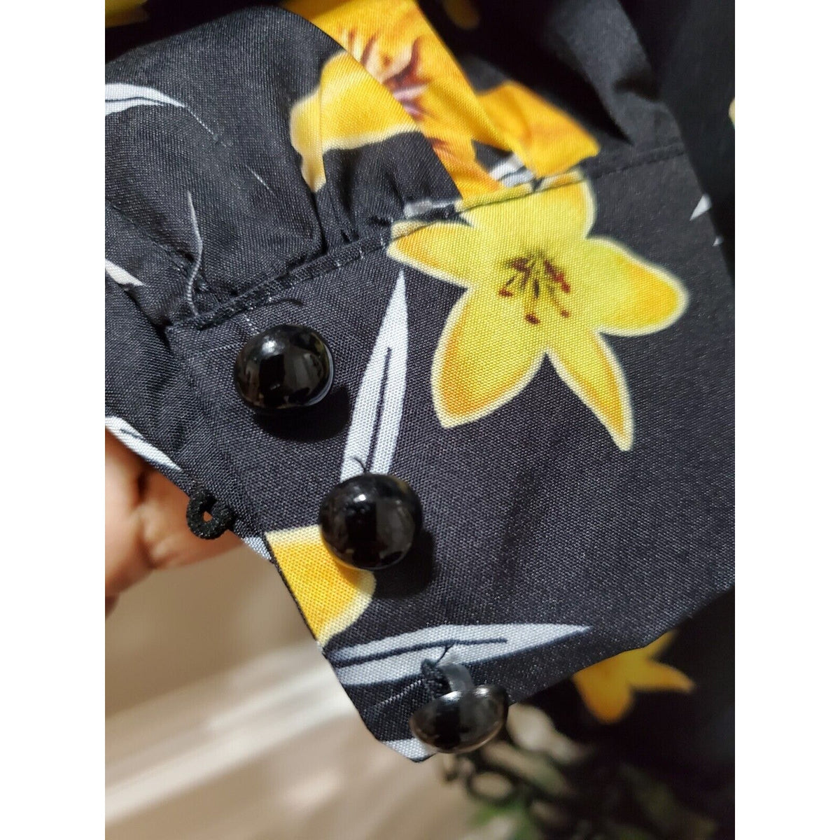 ChicMe Womens Black Floral Off the Shoulder Casual 1 Piece Romper Size Small