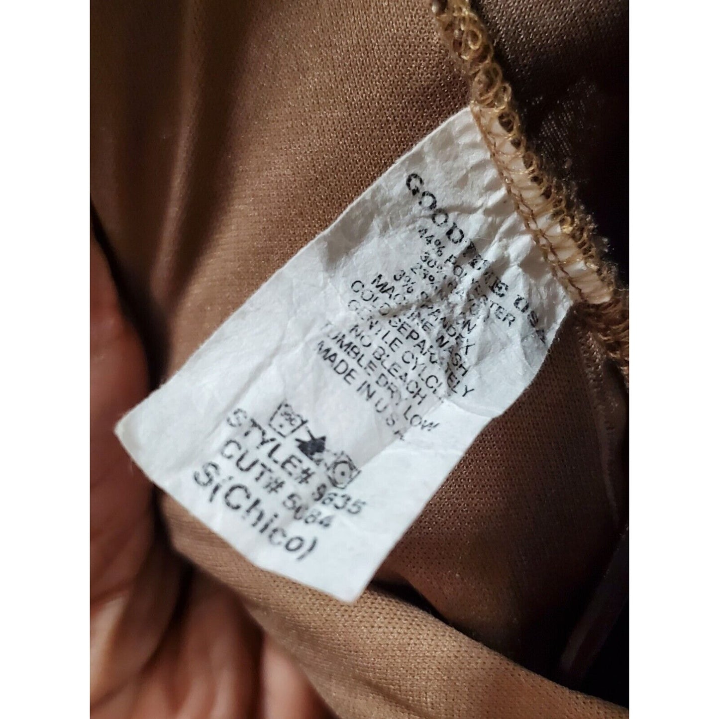 Goodtime USA Brown Polyester Sweetheart Neck Short Sleeve Formal Maxi Dress S