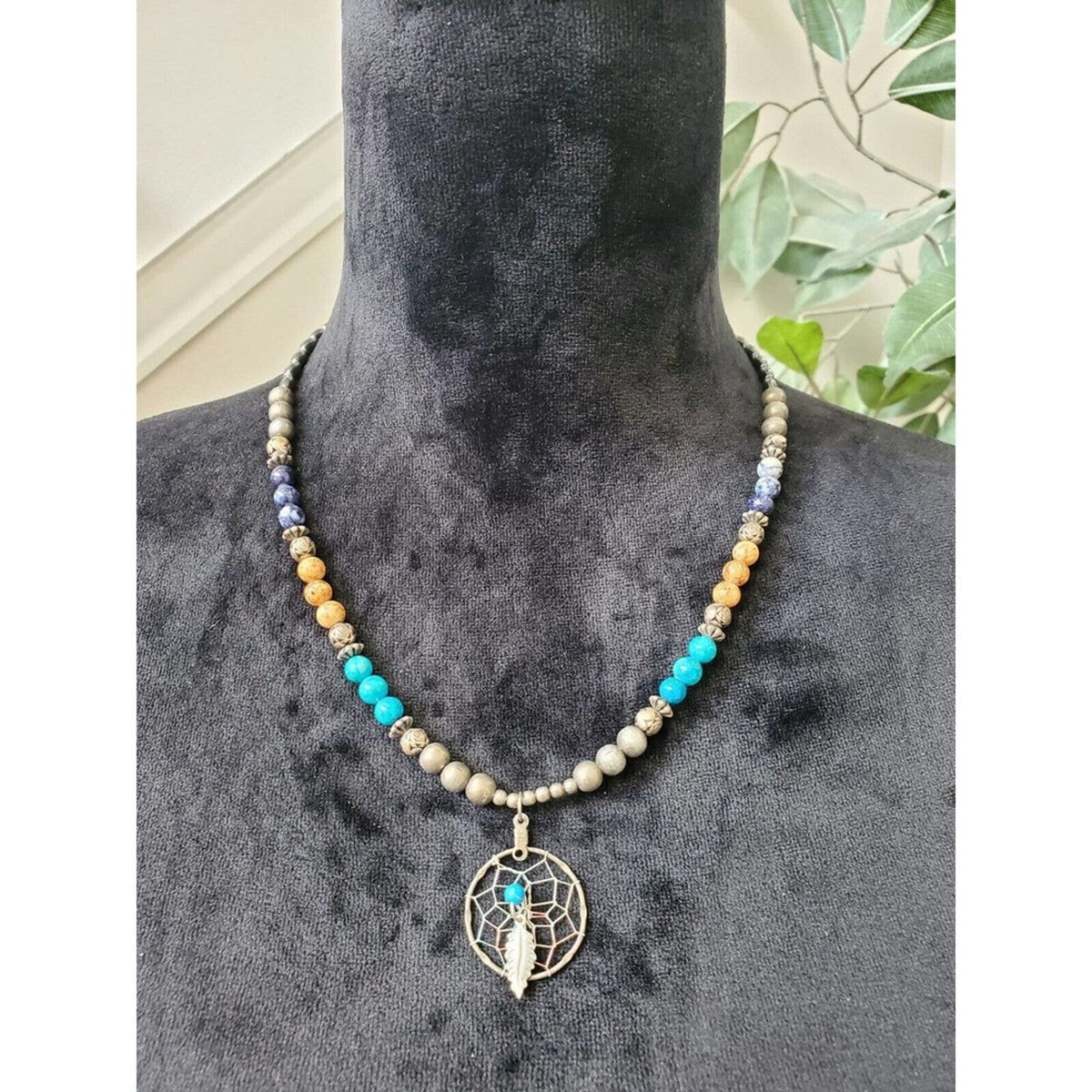 Women's Multicolor Custom Tribal Beaded Fashion Jewelry Necklace
