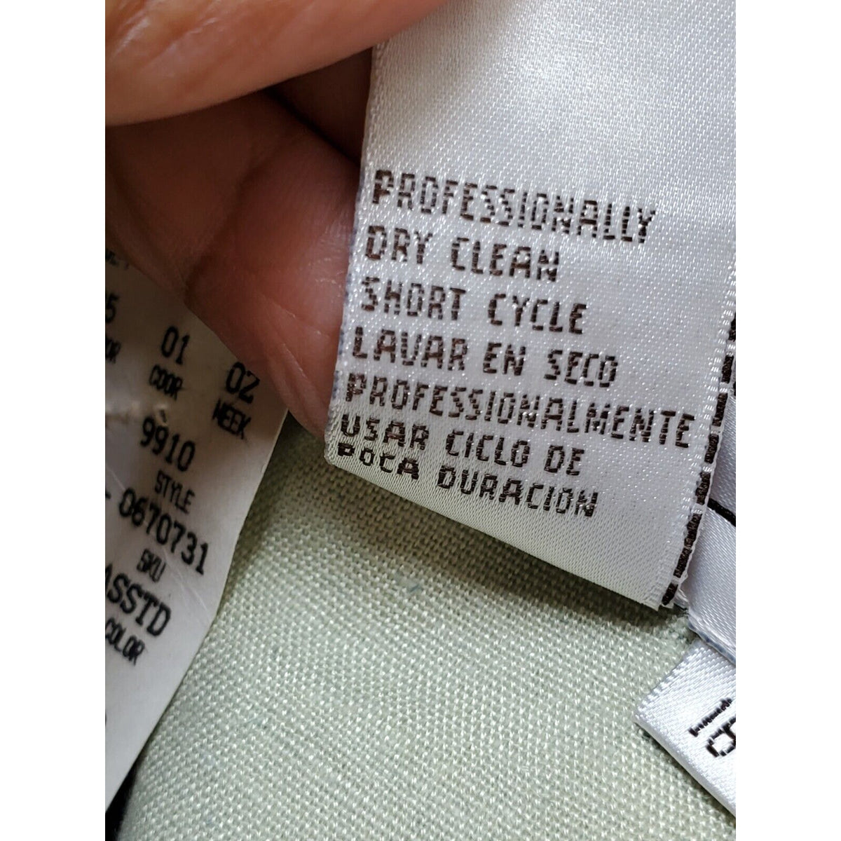 Karin Stevens Women's Mint Green Rayon V-Neck Short Sleeve Knee Length Dress 16