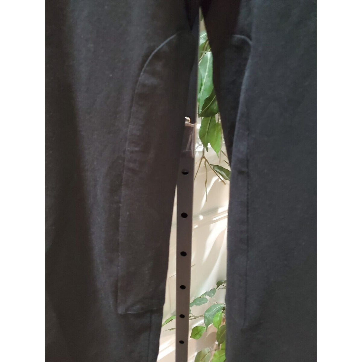 Eileen Fisher Womens Black Rayon Pockets Zipper Front Casual Pants XL