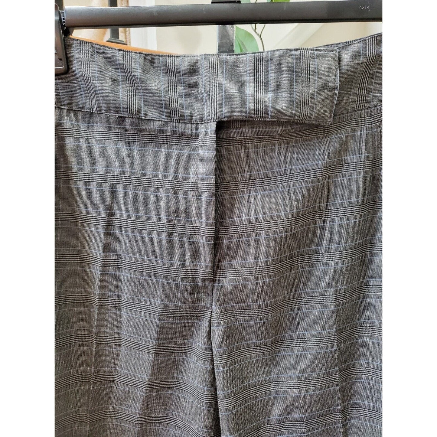 Pantology Women's Gray Plaid Polyester Pull On Mid Rise Casual Shorts Size 18W