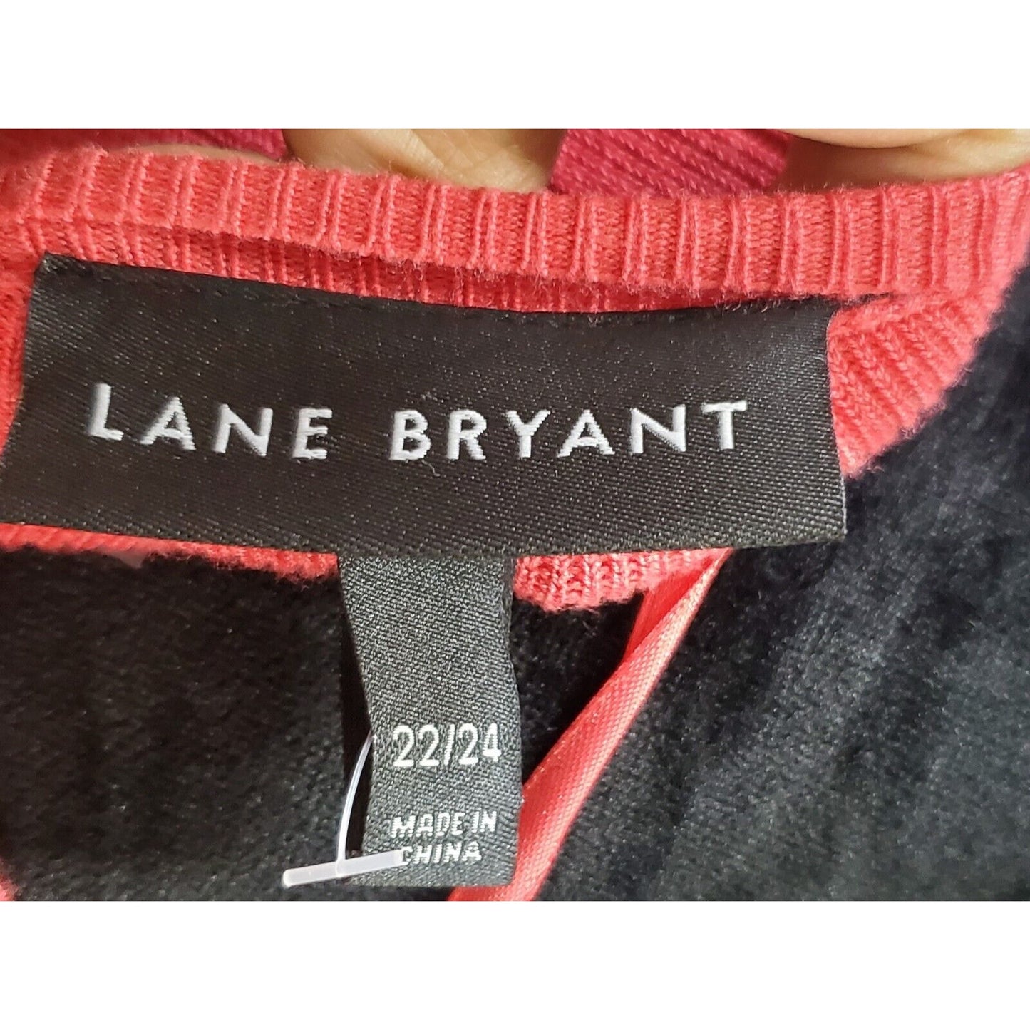 Lane Bryant Women's Pink Rayon V-Neck Long Sleeve Casual Top Blouse Size 22/24