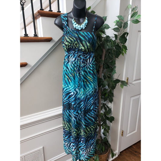En Focus Studio Women's Multicolor Polyester Sleeveless Causal Long Maxi Dress 4