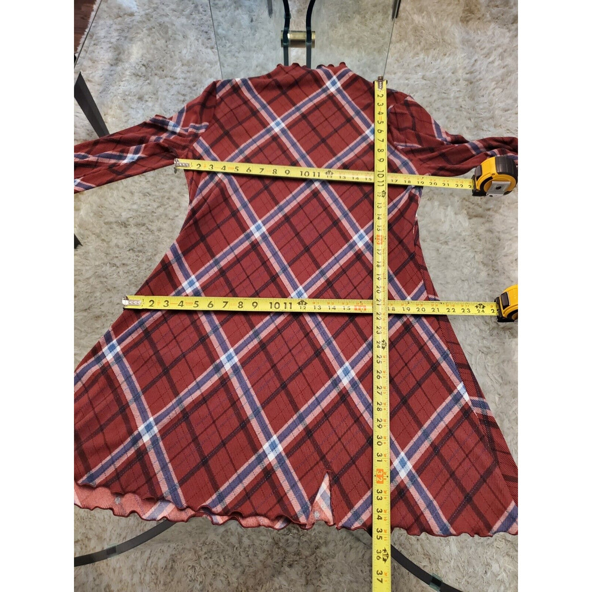 So Women's Multicolor Polyester Mock Neck Long Sleeve Knee Length Dress Size 2XL