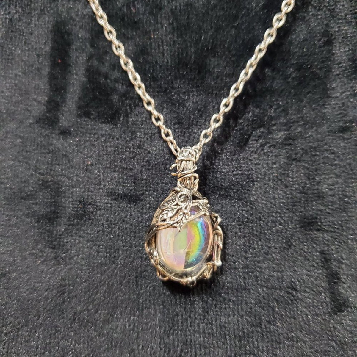 Women's Multi Shade Stone Charm with Gold Chain Fashion Jewelry Necklace