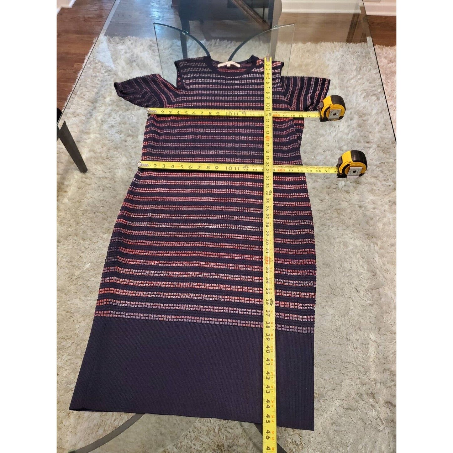 Rachel Roy Cold Shoulder Polyester Round Neck Midi Length Dress 1X