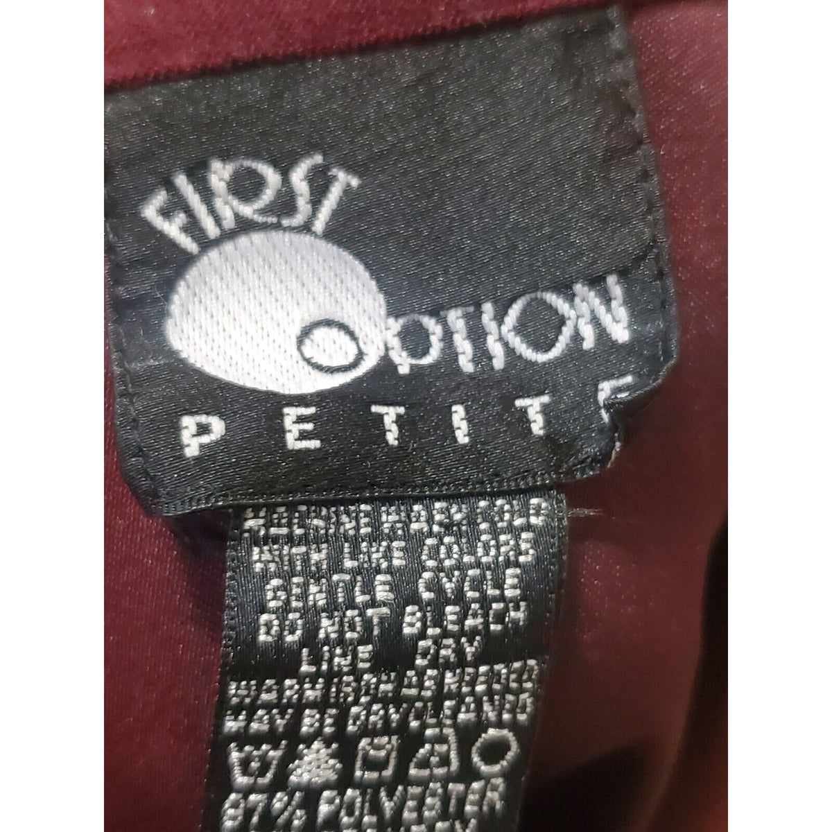 First Option Womens Maroon Single Breasted Four Button 2 Piece Pants & Coat MP