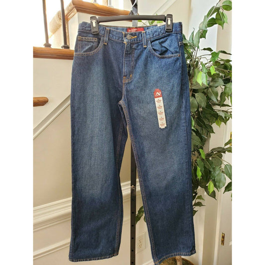 Arizona Women's Denim Blue 100% Cotton Mid Rise Regular Fit Jeans Pants Size 18