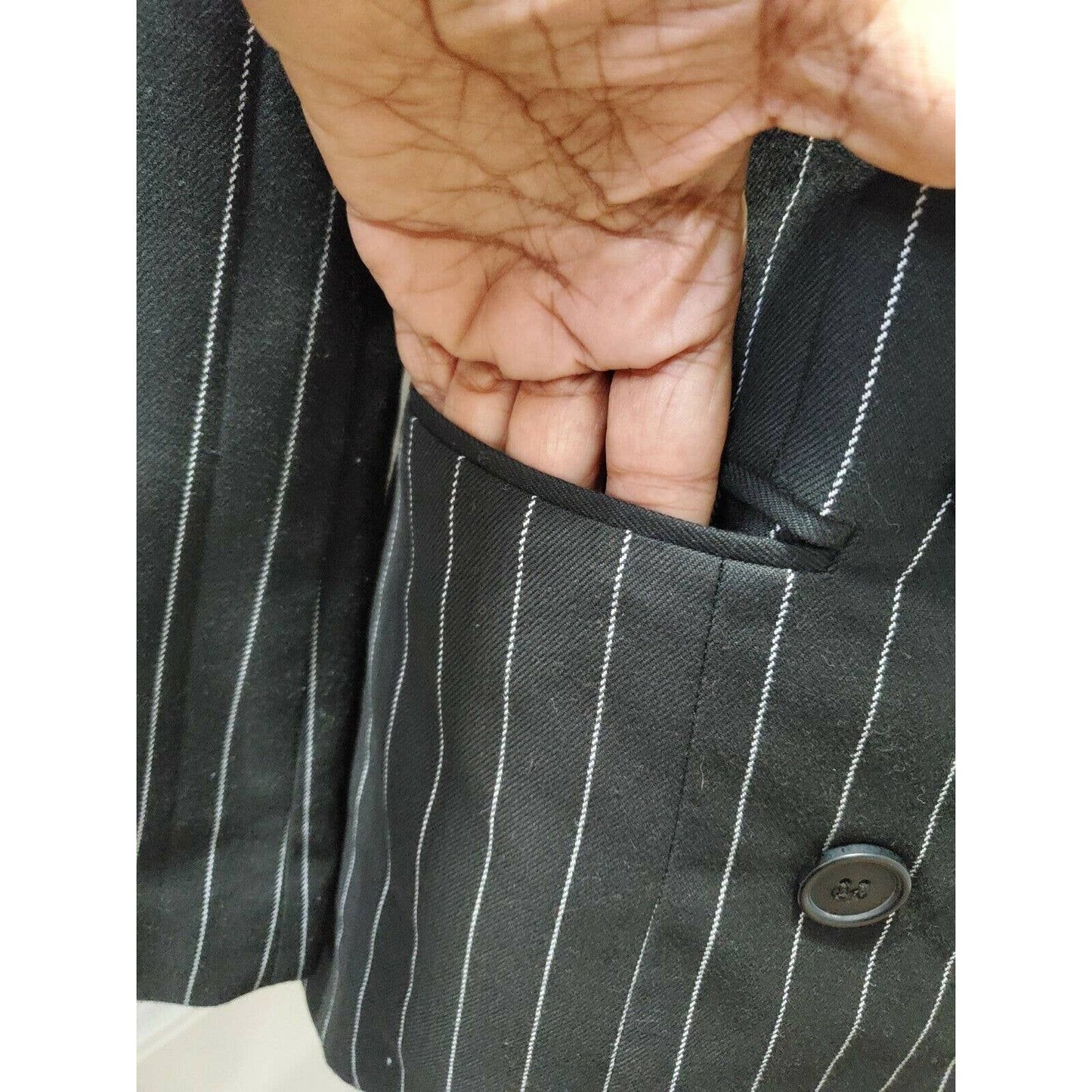 Forever 21 Women's Black Lined Polyester Double Breasted Casual Blazer Size S