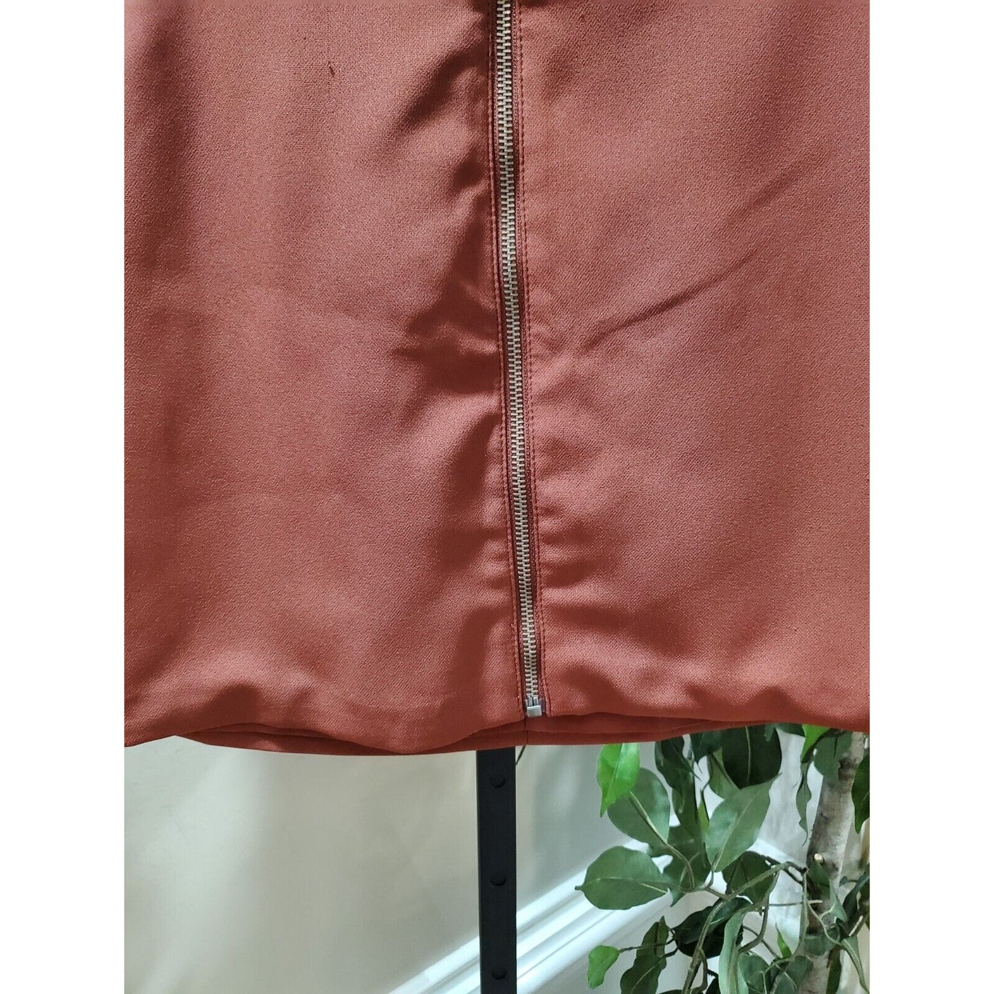 Forever21 Women's Brown Polyester Casual Pencil & Straight Mini Skirt Medium