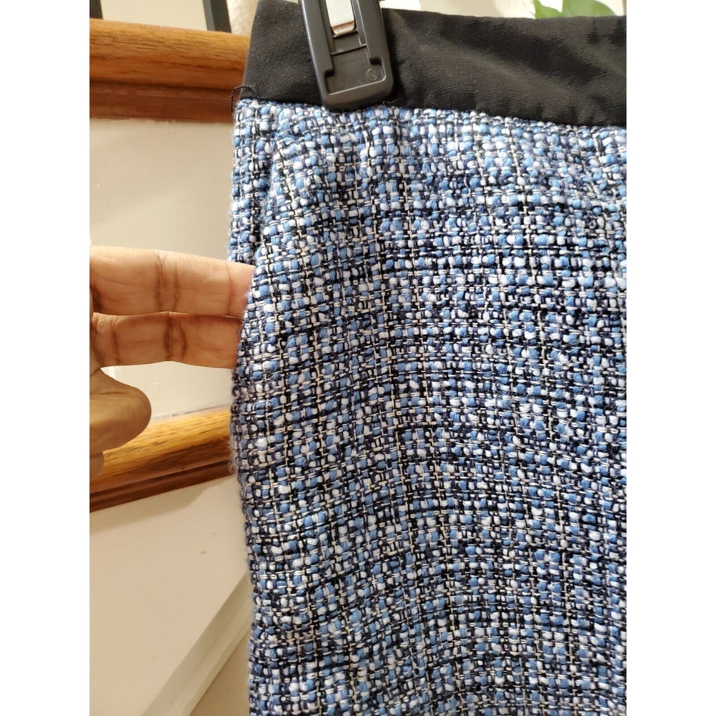 H&M Women's Blue Polyester Zipper Mid Rise Regular Fit Casual Shorts Size 10