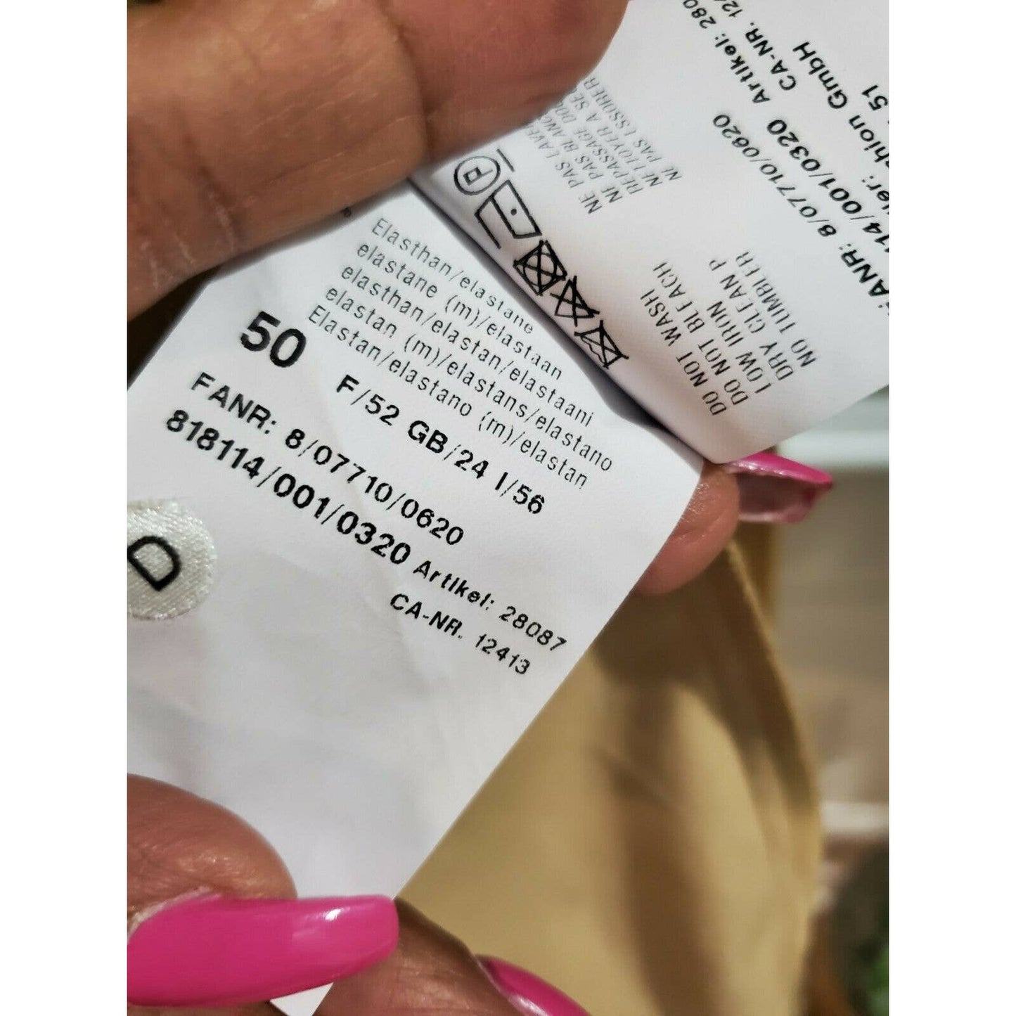 Bloomingdale's Basler Womens Tan Polyester Long Sleeve Single Breasted Blazer 50