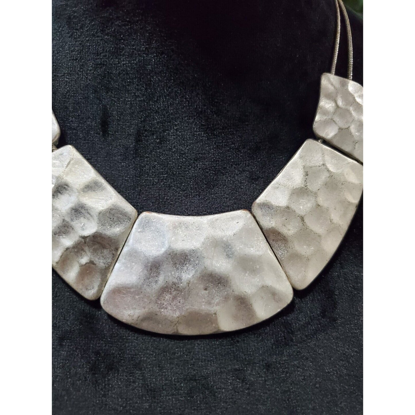 Women's Silver Plated Statement Piece Square Stylish Necklace