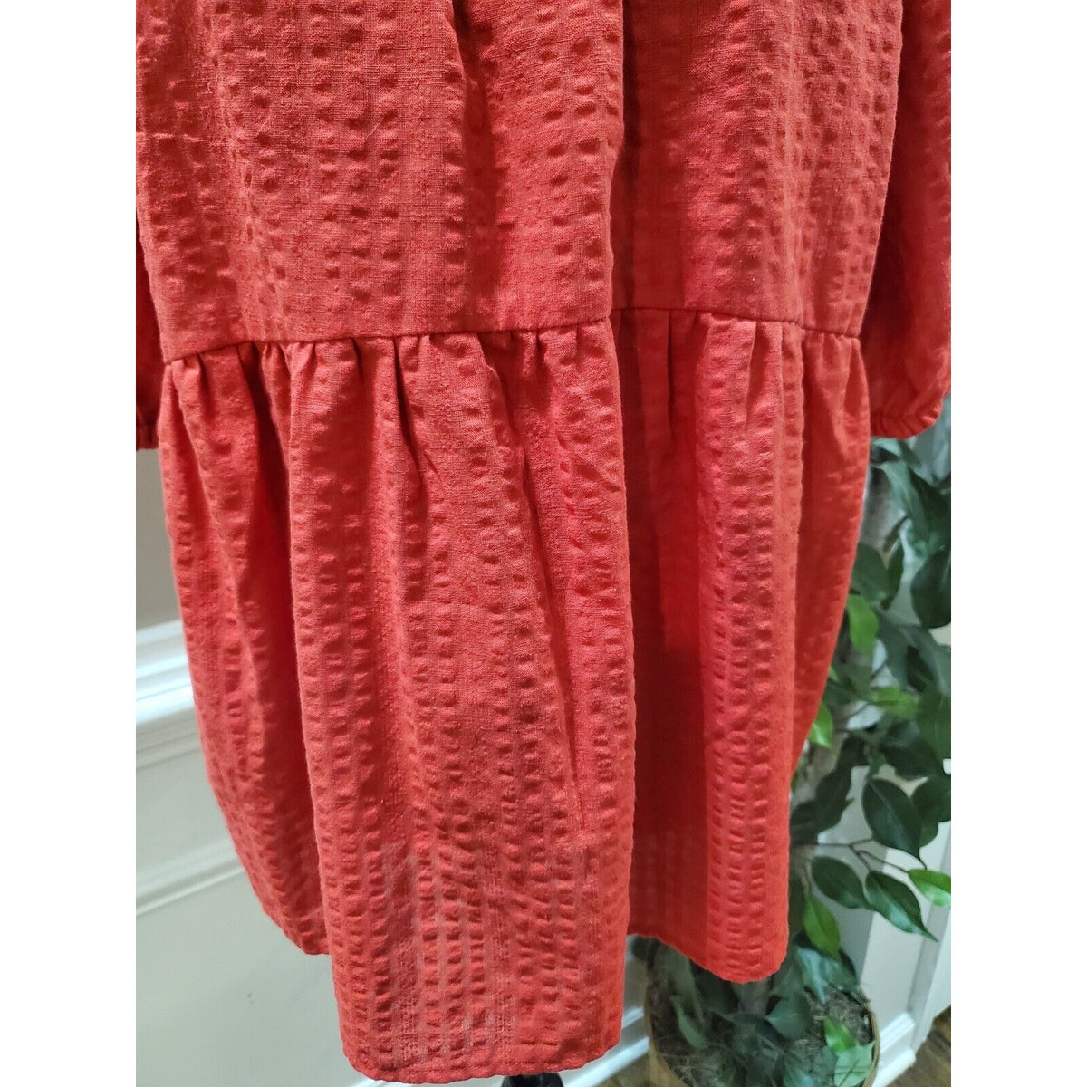 Old Navy Women's Red Cotton Round Neck 3/4 Sleeve Casual Top Blouse Size XXL
