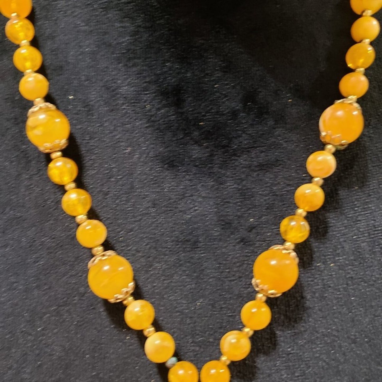 Womens Fashion Yellow Round Opal Collar Pendant Necklace with Lobster Clasp