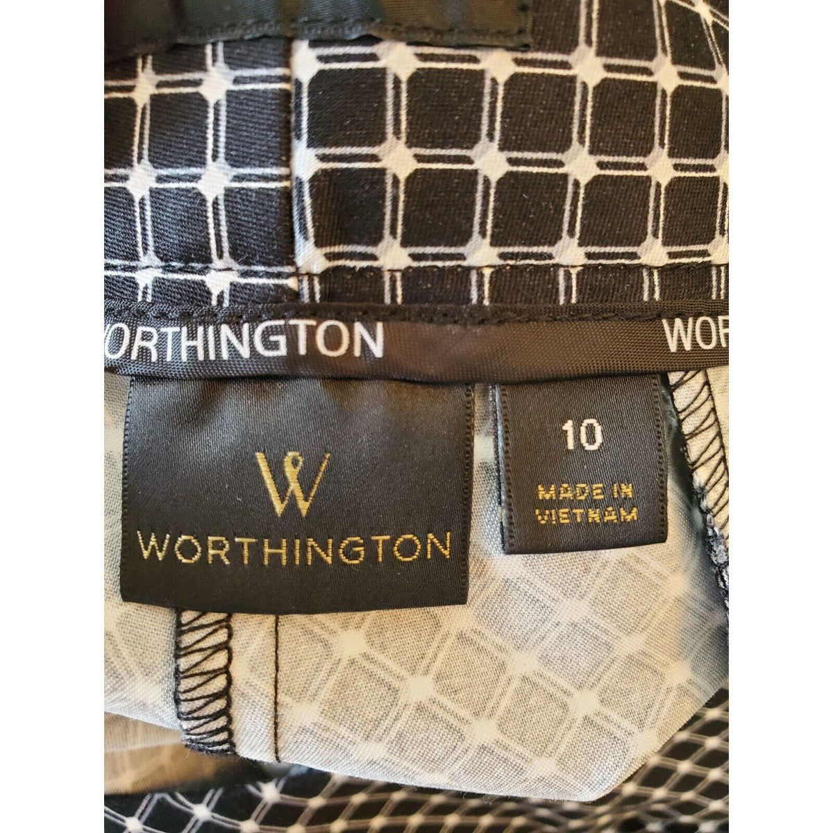 Worthington Women's Black Cotton Modern Fit Thigh Slim Leg Casual Capri Size 10