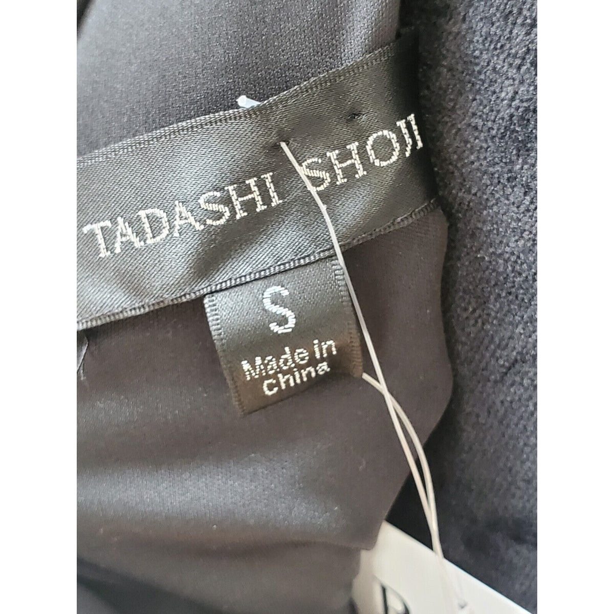 Tadashi Shoji Women's Black Boat Neck Short Sleeve Knee Length Dress Size Small