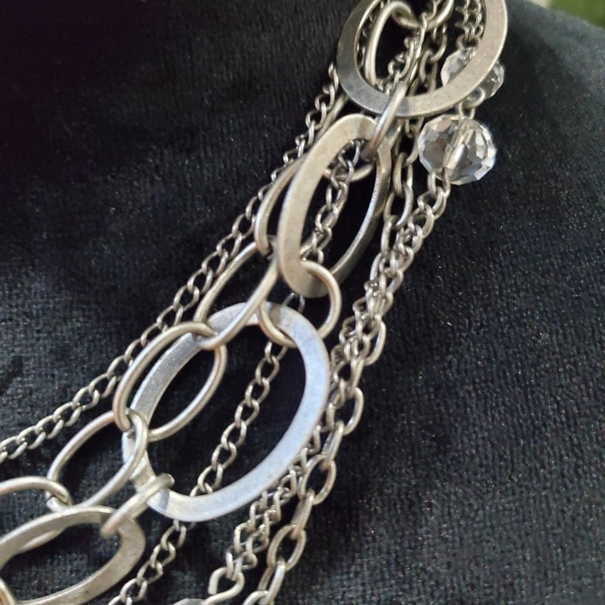 Cookie Lee Womens Silver Circle Cuban Choker Layering Pendant Necklace