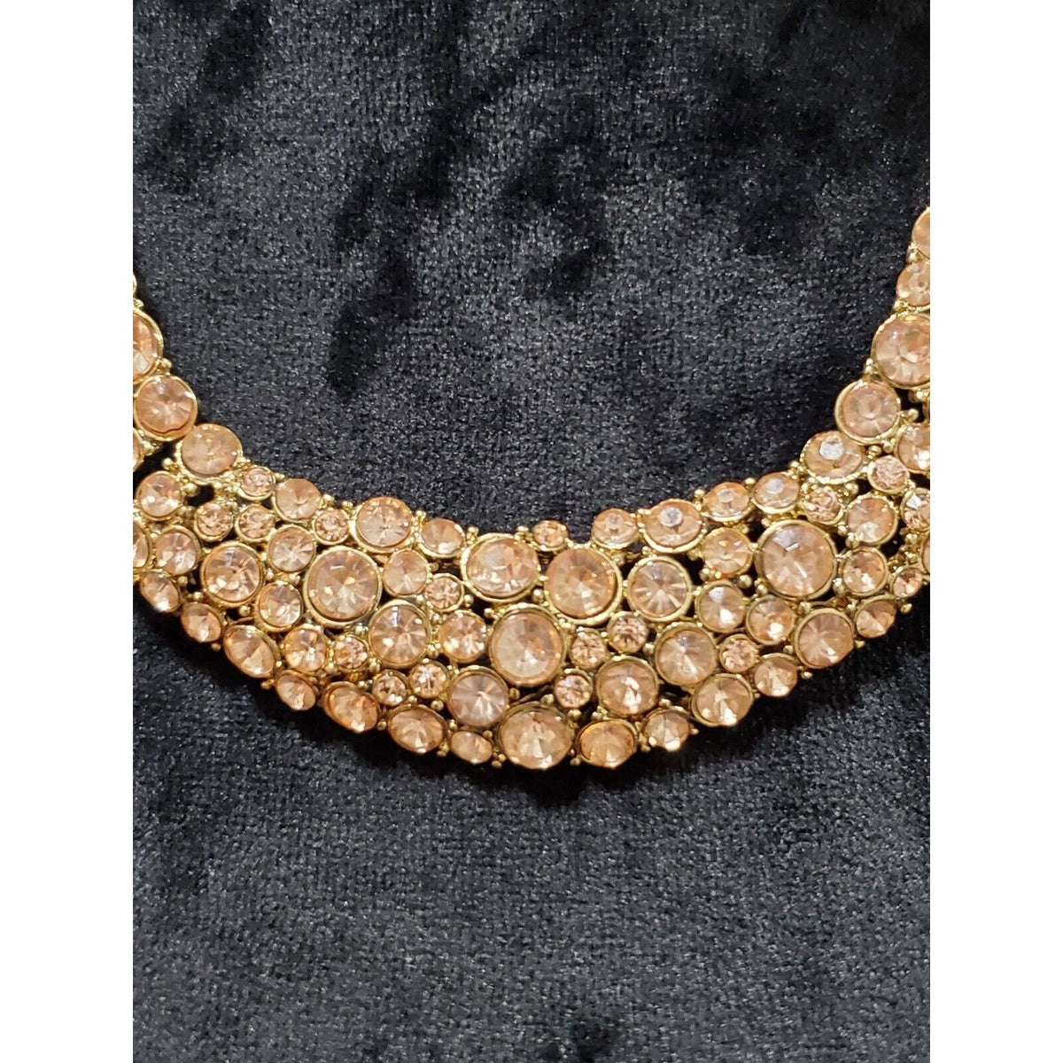 Women's Gold Bib Beads Gold Chain Statement Stylish Necklace