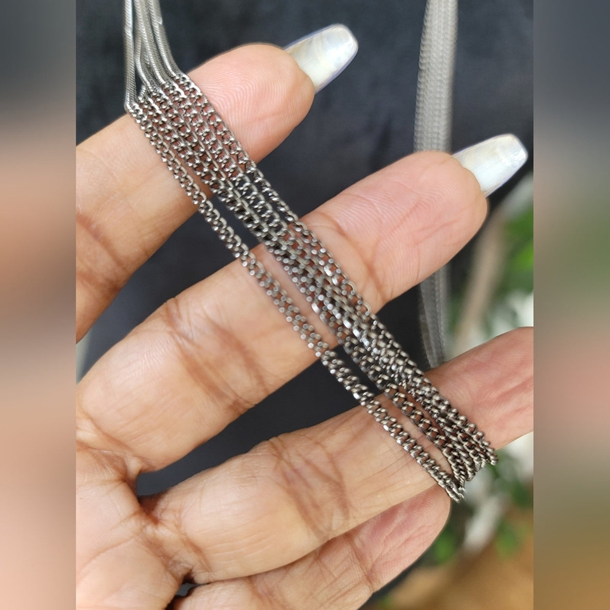 Gray Multilayer Fashion Necklace