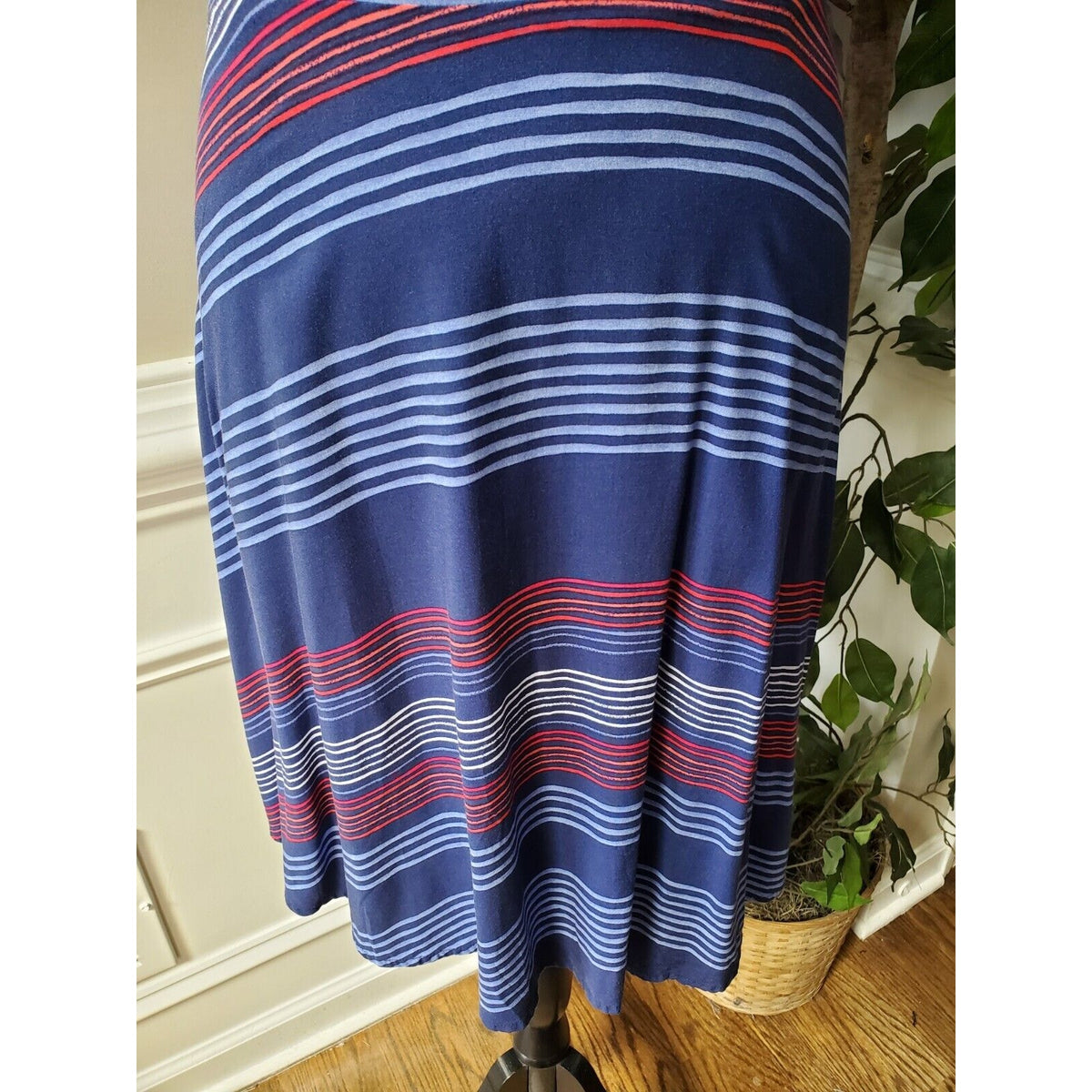 Old Navy Women Multicolor Rayon Sweetheart Neck Sleeveless Knee Length Dress XL