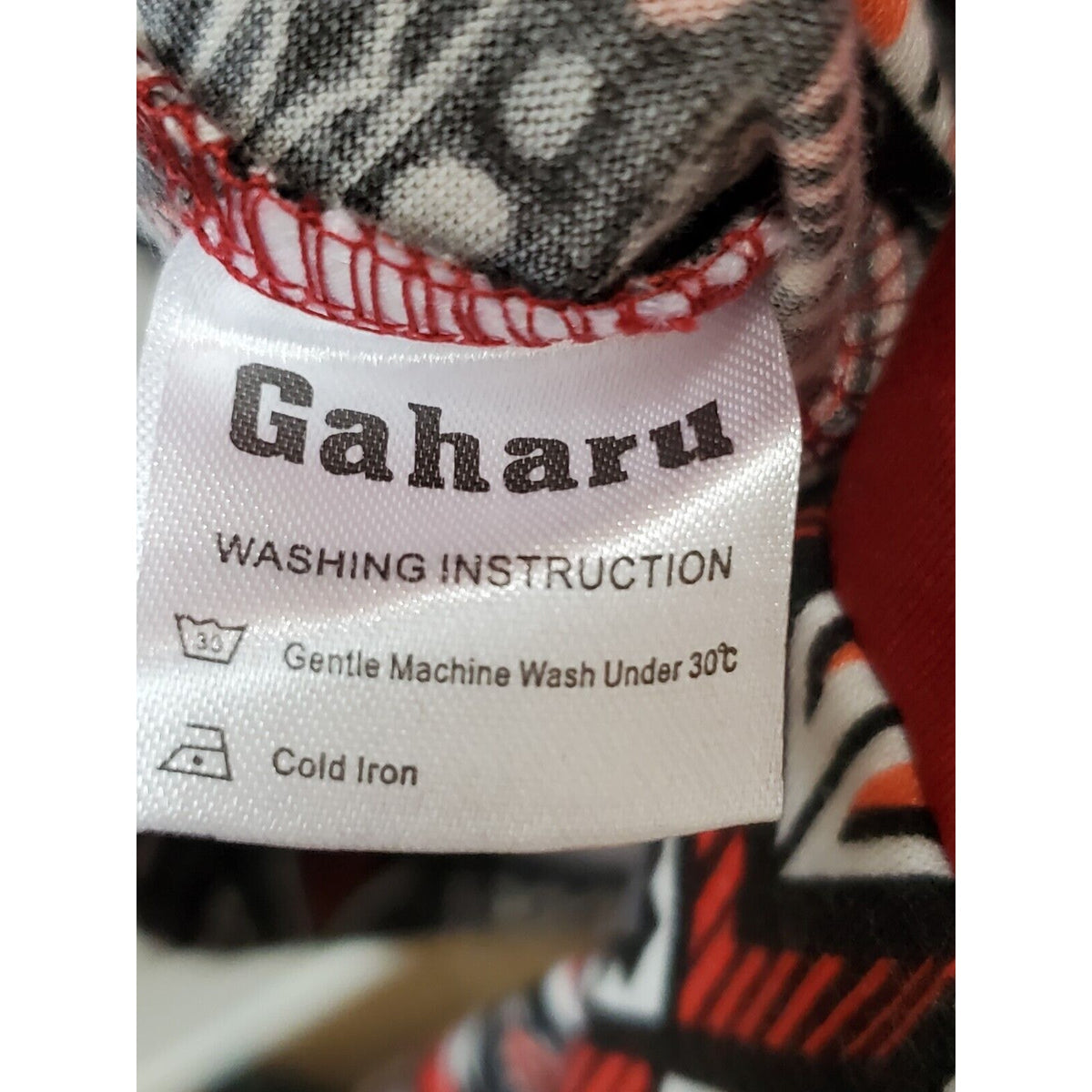 Gaharu Women's Red Polyester Cowl Neck Long Sleeve Knee Length Dress Size Medium