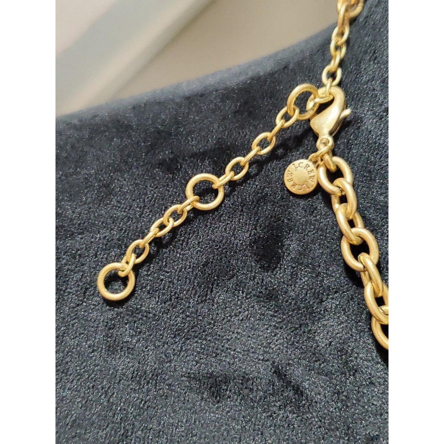J. Crew Multicolored Rhinestone Gold Chain Stylish Necklace