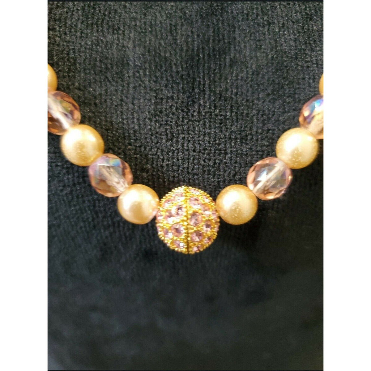 Women's Multicolor Moonstone with Crystal Accent Necklace