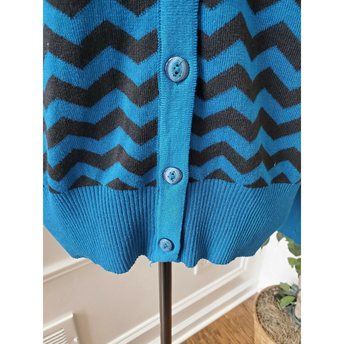 Jon & Anna Blue & Black Women's Cotton Round Neck Long Sleeve Soft Sweaters