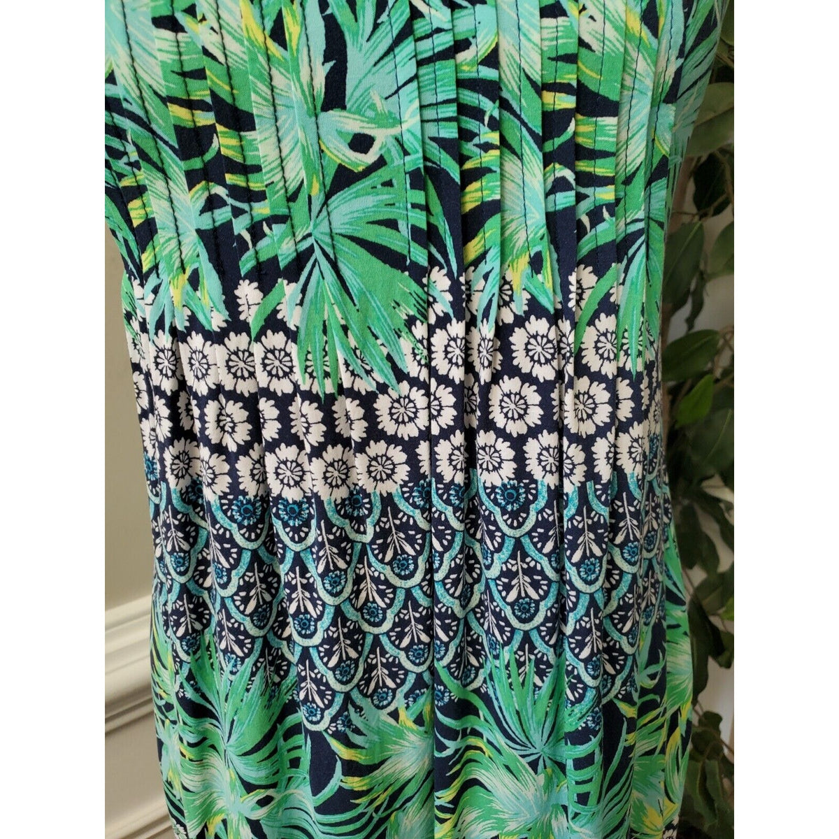Old Navy Womens Multicolor Round Neck Sleeveless Drawstring Knee Length Dress S