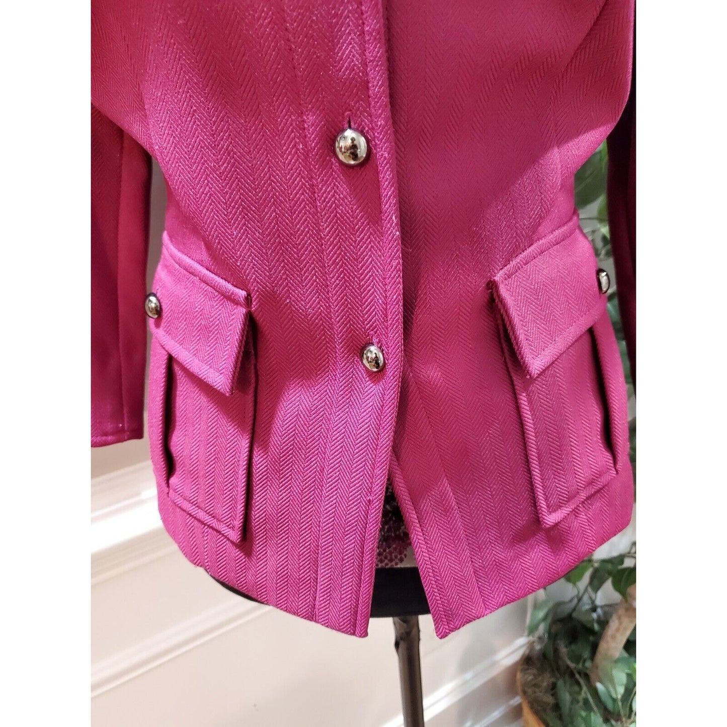 R&K Women Purple 100% Polyester Single Breasted Long Sleeve Top & Coat Size 10