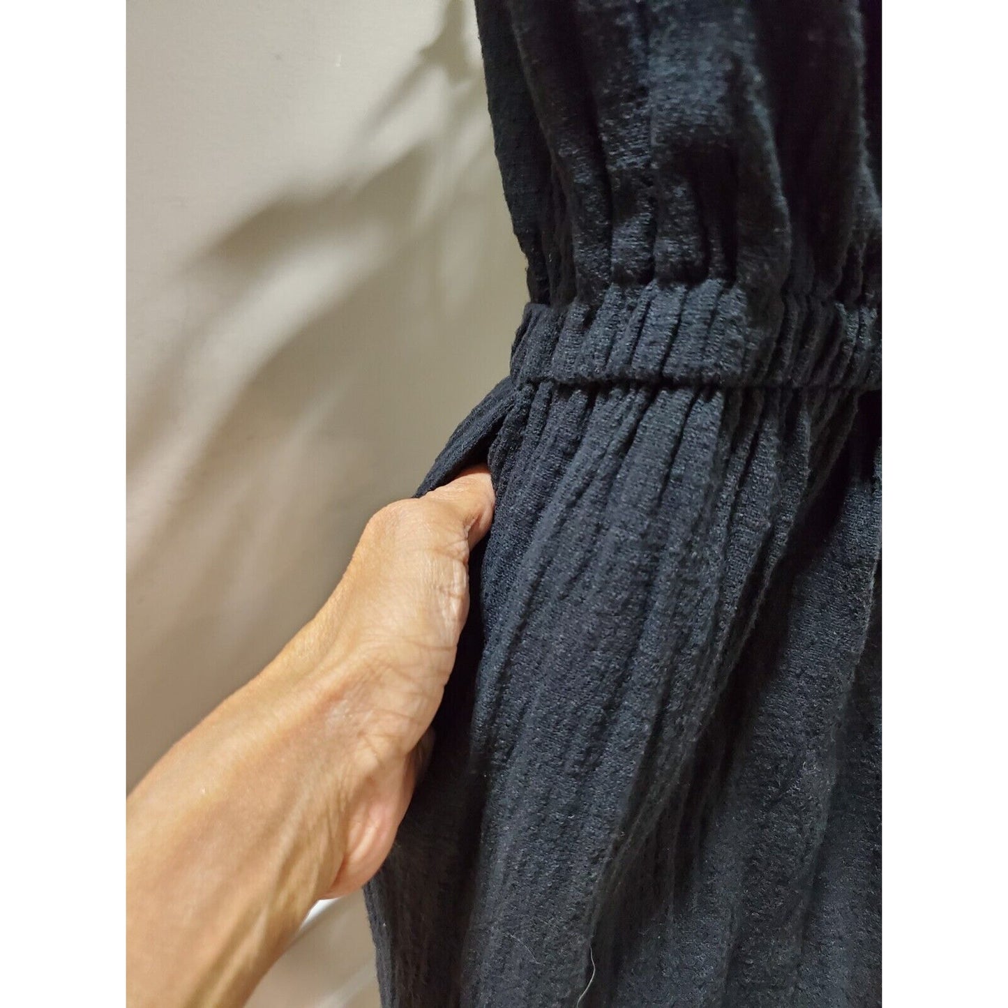 Surf Gypsy Women's Black 100% Cotton Off the Shoulder Casual Jumpsuits Size S