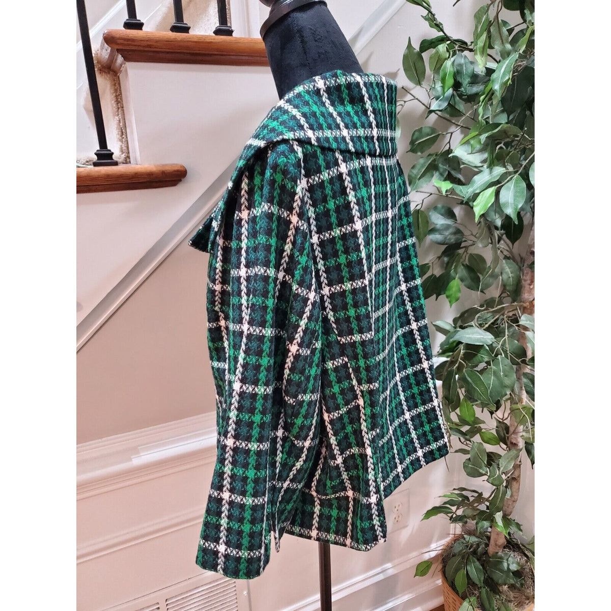Cato Women's Green Polyester Long Sleeve Button Front Casual Jacket Blazer 18W