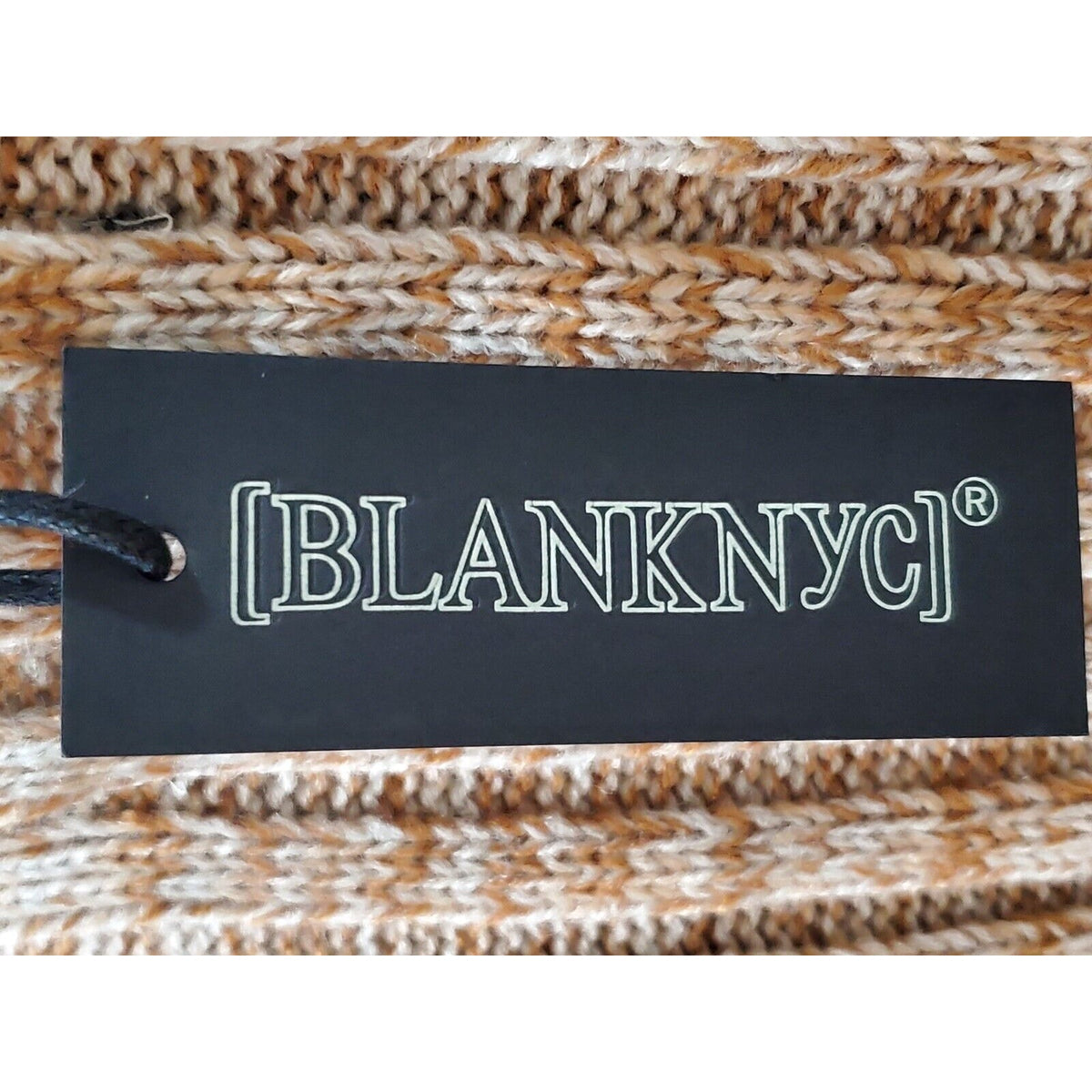 BLANKNYC Toffee Acrylic Ribbed Crewneck Long Sleeve Pullover Knit Sweater XS